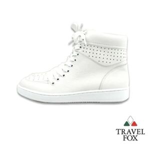 Travel Fox Classic 900 Series Wht Napa Leather High-Top Sneakers Sz 8 Women NEW